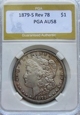 1879-S Reverse Of 1878 $1 Morgan Silver Dollar Rare Key Date  AU / UNC picture