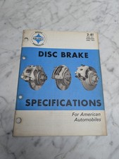 Kelsey 2-81 Disc Brake Specifications Manual For American Automobiles 1971 picture