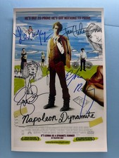 NAPOLEON DYNAMITE MOVIE POSTER 11x17 SIGNED by 4 AUTHENTICATED w/COA  picture