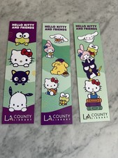 LA Los Angeles County Library x Sanrio Hello Kitty Bookmark Set Of 3 picture