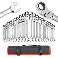 SAE and Metric Ratcheting Combination Wrench Set 20-Piece picture