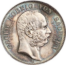 GERMANY SAXONY GEORG KOENIG  1904-E  2 MARK SILVER COIN, PCGS CERTIFIED MS64 picture