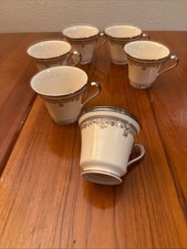 (6) LENOX Lace Point China Cups picture