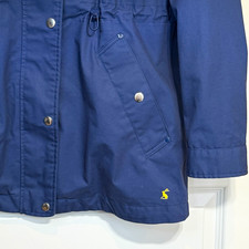 Joules Right As Rain Women’s 2 Blue Hooded Waterproof Breathable Rain Coat picture