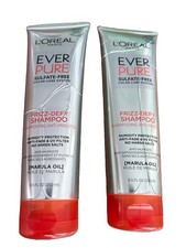 2 Pk-L’Oréal Everpure Frizz-Defy Shampoo With Marula Oil-Sulfate Free-8.5 FL OZ picture
