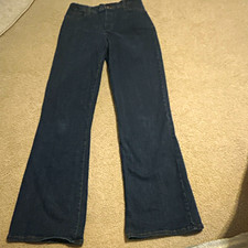 NYDJ Women’s Dark Wash Blue Denim Bootcut Jeans Stretch 5-Pocket Mid Rise picture