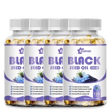 Black Seed Oil Capsules - 100% Pure Organic Cold Pressed Cumin Nigella Sativa picture