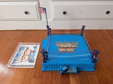 Vintage WWF Hasbro Titan Sports Wrestling Ring W/Flag Complete Wwe picture