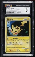2010 POKÉMON HGSS03 PIKACHU BLACK STAR PROMO ⚡️CGC 8⚡️ SUPER CLEAN picture