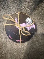 Lot of 4 Disney Villains Cup Coaster Very Rare Evil Queen Ursula Maleficent picture