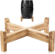45/50/55 Gallon Rain Barrel Stand, 500 Lb Heavy-Duty Wooden Base for Rainwater C picture