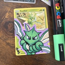 Scyther | Pokemon Custom Art Card | Hand Painted Altered Pokemon Card | ACEO picture