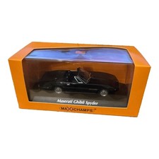 Maxichamps 1:43 Maserati Ghibli Spyder 1969 Black Minichamps Diecast New in Box picture