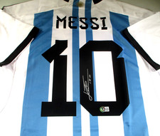 Lionel Messi / Autographed FC Argentina Adidas Aeroready Soccer Jersey / BAS LOA picture