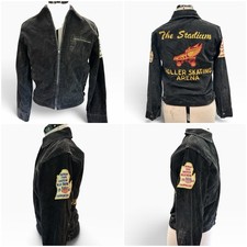 Rare 1950s/60's Chain Stitch The Stadium Roller Skating Jacket W/Venue Patches picture