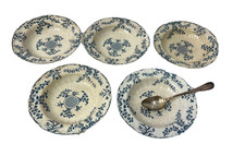 5 Minton Montrose Hollow Plates - 19th Century English Earthenware - 30cm picture