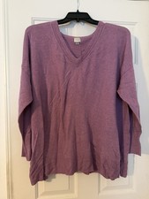 V-Neck Purple Sweater Plus Size 4X picture