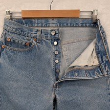 VTG Levi's 501 / 517 Factory Misprint Jeans Men's 31x29 Blue Button Fly USA 80s picture