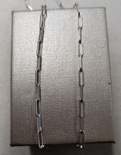 Shop LC Italian 3mm Paper Clip Chain Sterling Silver 7.8g Necklace 20
