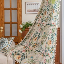 Erbnaryx Boho Floral Curtains French Country Farmhouse Curtains 84 Inches Long picture