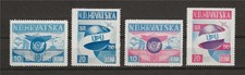 Croatia 1949 Slavonia Hrvatska Kuna government in exile Cinderella 4 stamps MNH picture