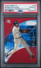 2002 Fleer E-X Essential Credentials Now #100 Bernie Williams PSA 10 Pop 1 picture