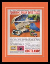 1959 Cortland Line Fisherman Dream Framed 11x14 ORIGINAL Vintage Advertisement picture