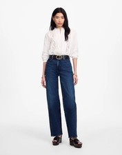 Madewell Perfect Vintage Wide-Leg Jean Womens 25 High Rise Blue Denim Pockets picture