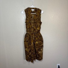Anthropologie Moulinette Soeurs  Brassica Safari Belted Floral DRESS SZ 4 picture