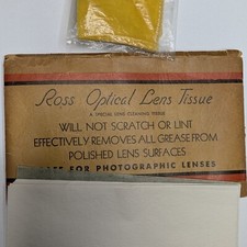 c1940s Ross Optical Lens Tissue Box Camera Photography Cleaning Supply Vtg E2 picture