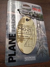 Gold MiG-21 Fishbed Genuine Skin Planetags / Plane Tag picture