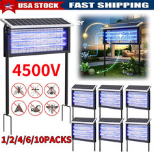 Solar Bug Zapper Outdoor Cordless Fly Trap Insect Zapper 4500V Mosquito Zapper picture