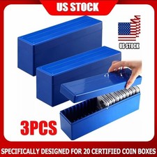 3 Coin Plastic Storage Box Case Holder Coin Tray for PCGS NGC PCCB PMGab 20 Slab picture