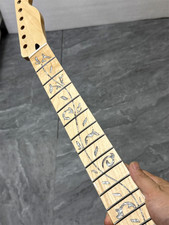 Low price 22 fret maple natural gloss Electric guitar Neck Part vine inlay picture
