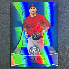 Topps 2010 Bowman Platinum Mike Trout PP5 Refractor Blue /99 Angels RC RARE 💎 picture
