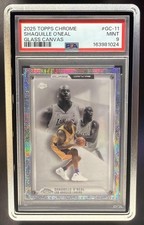 2025-26 Topps Chrome Shaquille O'Neal #GC-11 Glass Canvas SSP Lakers PSA 9 picture