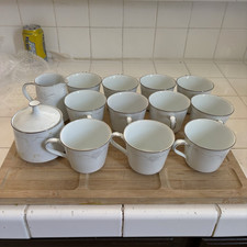 Vintage Noritake Casablanca 6842 China — 12 Cups, Creamer & Sugar Bowl w/ Lid picture