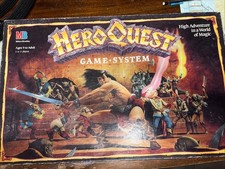 Vintage 1989 1990 MB Hero Quest Board Game System Milton Bradley Large Set picture