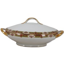 Tressemanes & Vogt TV Limoges TRV4 Oval Lidded Vegetable Serving Bowl 10