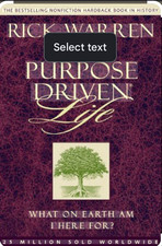 The Purpose Driven Life Hardcover by Rick Warren, English Christian Life YA picture