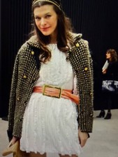 CHANEL VINTAGE 09A PARIS-MOSCOW MOHAIR NAVY GOLD JACKET  IMPERIAL CC FR40 $9K picture