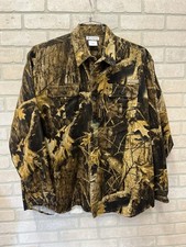 Columbia sportswear men’s thick hunting flannel shirt camo Sz XL long sleeve picture