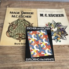 Lot of 3 Books About M. C. Escher. Art. picture