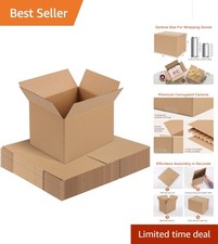 15 PCS Brown Corrugated Boxes, 8x6x6 - Safe Storage & Mailing Solution picture