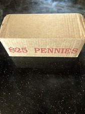 Two Rolls Unsearched Wheat And Indian Pennies (1 Old Bank Box/1 Bulk Bag) RARE. picture