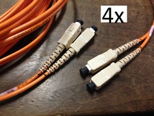 4X CORNING Fiber Optic Cable 33 ft /10M SC-SC MULTIMODE DUPLEX 62.5/125 OFN FT4 picture