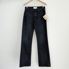 Mother The Reifler  Jeans Womens 26 Starry Eyed Black Straight Leg Mid rise NWT picture