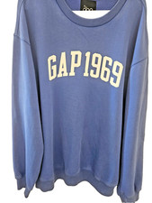 GAP 1969 Men's Blue Sweatshirt Oversized Size M Tall Vintage picture