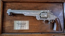 Franklin Mint Vintage Wyatt Earp .44 Revolver Wall Hanger on Original Display picture