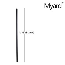 Matte Black Deck Balusters 32'' - 25-Pack, AAMA-2604 Coated picture